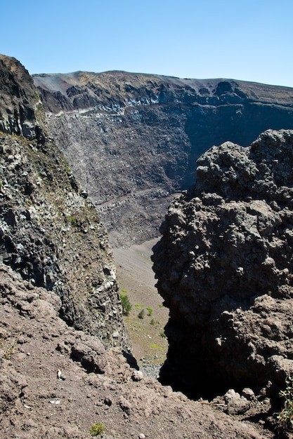 Detail of the Vesuvius crater, Naples, Italy