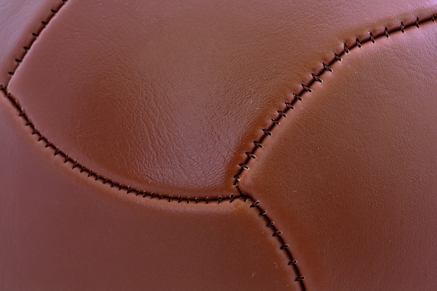 Detail of the vintage football ball