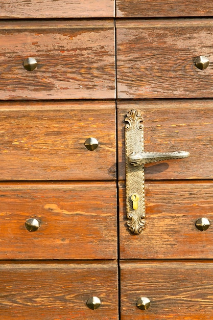 Detail of wooden door