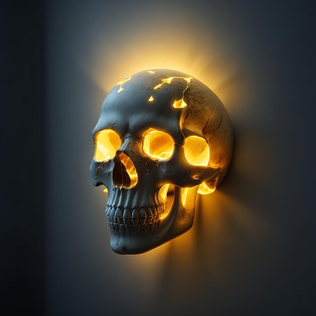 Detailed 3D Rendering of a Skull