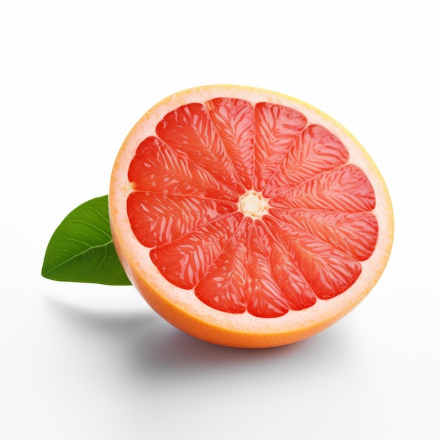 Detailed 8k Photo Of Grapefruit On White Background