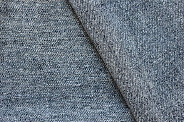 Detailed abstract texture of dark blue denim cloth Background image of old used denim trousers fabric