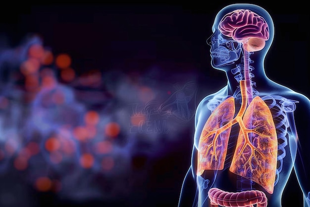 Detailed Anatomy Illustration of the Human Respiratory System