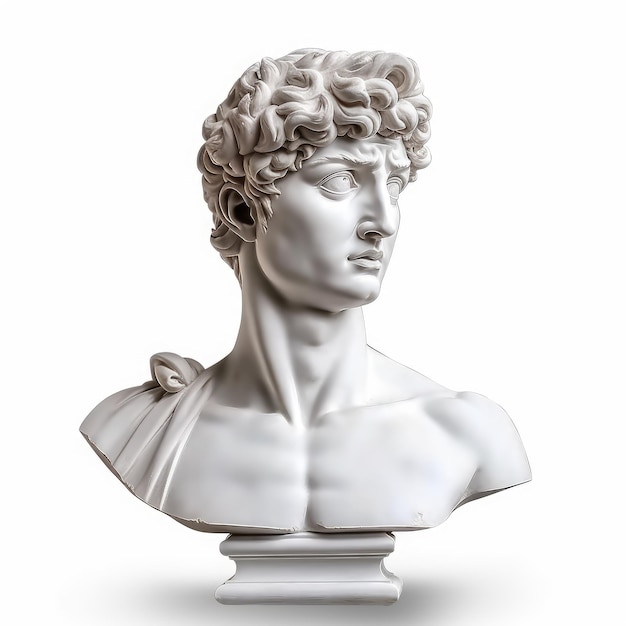 Подробная мраморная скульптура бюста древнегреческого философа