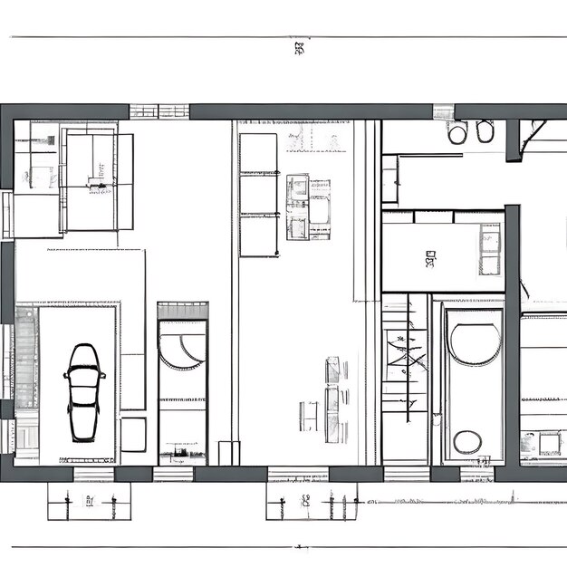 Photo detailed architectural plan house