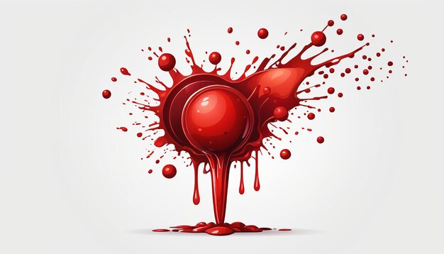 Photo detailed blood illustration for web and mobile apps