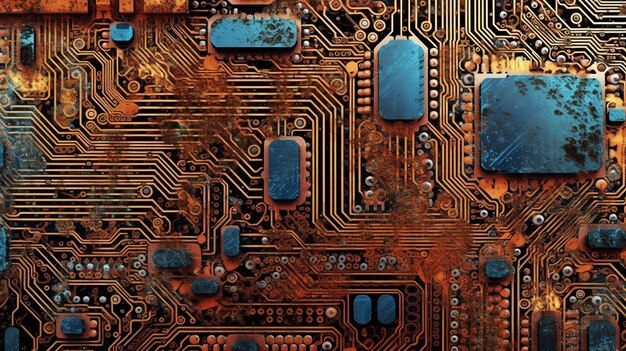 Detailed Circuit Board Texture