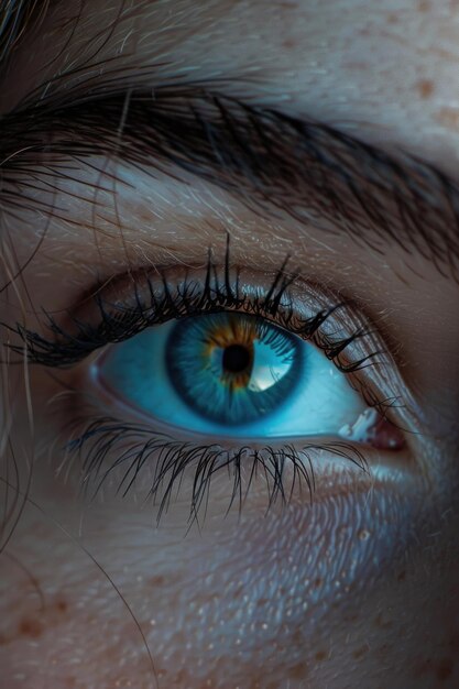 Detailed closeup of a blue eye perfect for medical or beauty concepts