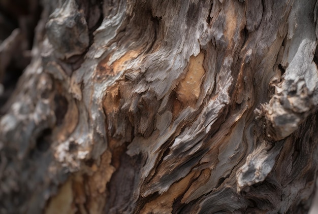 Detailed CloseUp of Sculpted Bark Texture Perfect for Creative Projects