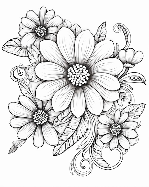 Detailed Drawing for Coloring Pages