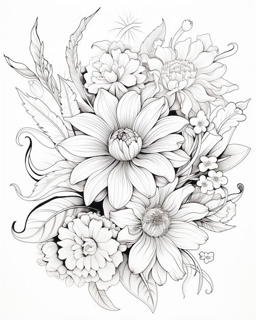 Detailed Drawing for Coloring Pages