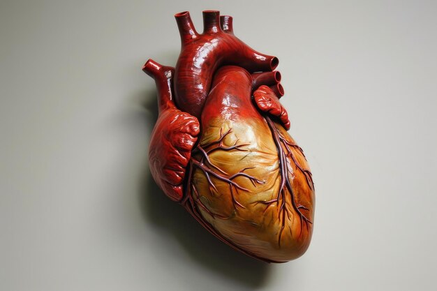 Photo detailed extreme anatomic heart generate ai