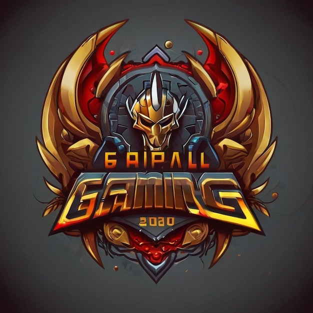 Detailed gaming logo vector