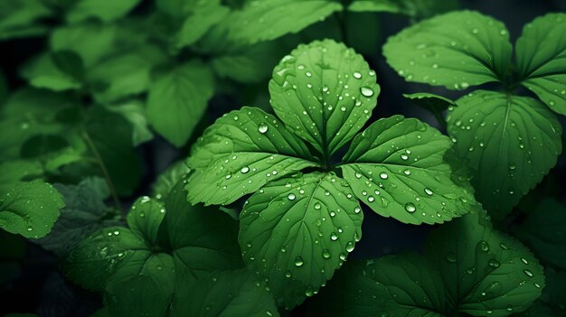 Detailed Green Leaves CloseUp Photorealism