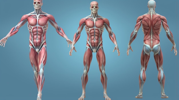 Photo detailed human body vector