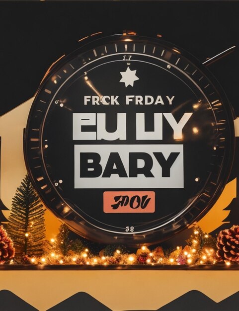 A detailed illustration of a Black Friday sale sign with the words Hurry Limited Time Offer