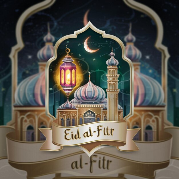 Photo detailed illustration of an eid alfitr