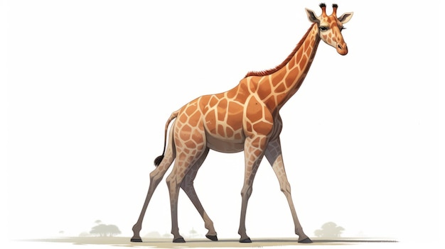 Photo detailed illustration of a giraffe by mike mignola