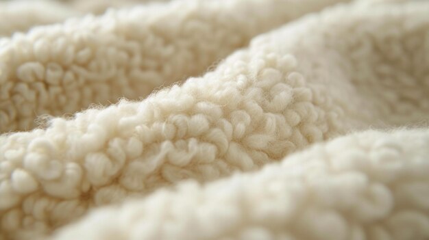 Photo a detailed image capturing the luxurious texture of white wool ai generative