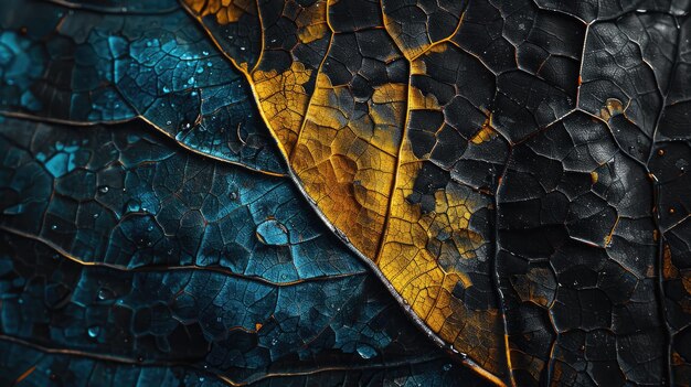 Detailed image capturing the unique texture of an autumn leaf