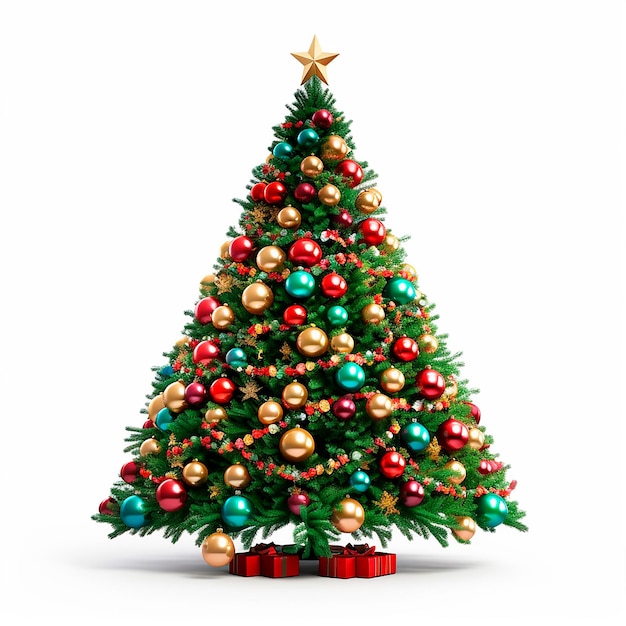 detailed image of a realistic Christmas tree hd