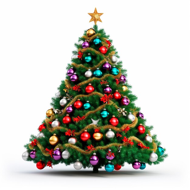 detailed image of a realistic Christmas tree hd