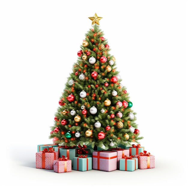 detailed image of a realistic Christmas tree hd