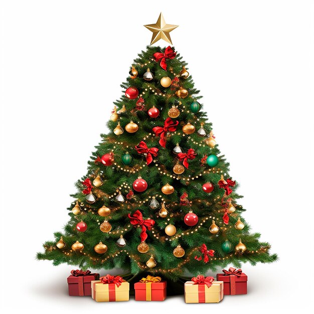 detailed image of a realistic Christmas tree hd