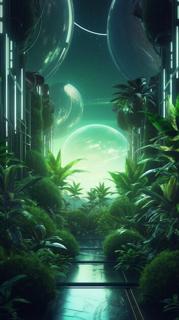 Detailed jungle wallpaper