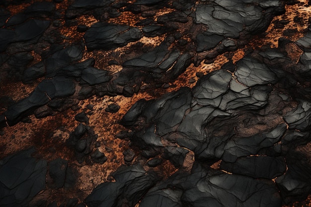 Detailed macro shot of a meteorite's surface