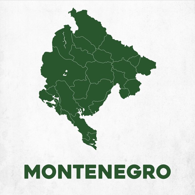 Foto mappa dettagliata del montenegro