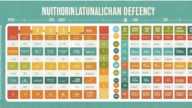 Foto grafico dettagliato delle carenze nutrizionali