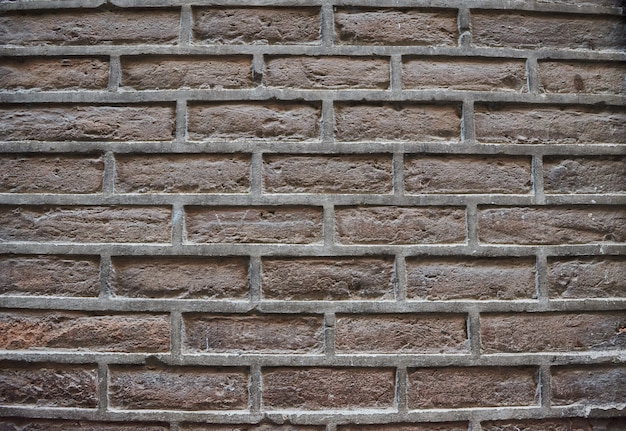 Detailed old brown brick wall background texture