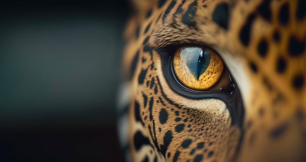 Detailed photography of a jaguar eye