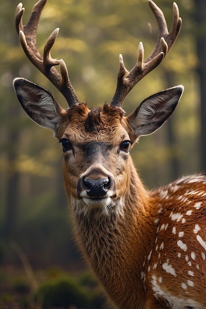 Detailed picture of a deers spotted fur