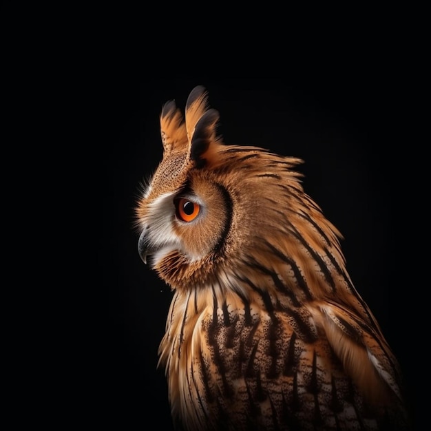 Detailed portrait of a parrot's head