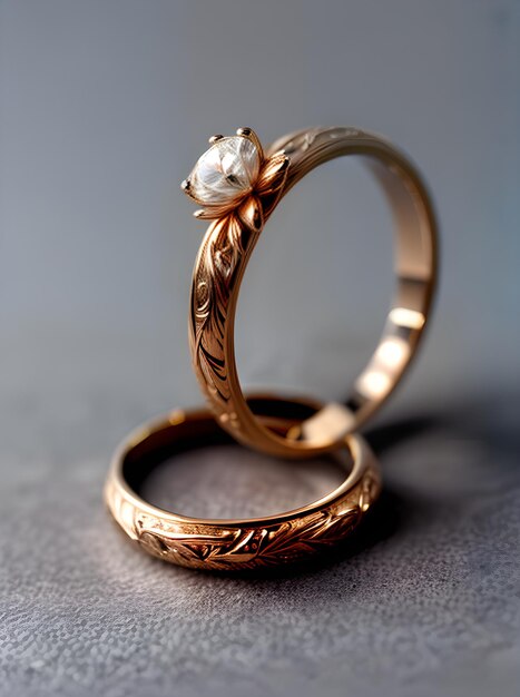 Detailed professional POV wedding ring and flower shots captured in realistic high quality showcasing HDR UHD K and K resolutions Generative AI Generated