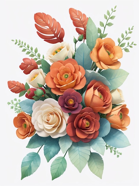 detailed and realistic watercolor flower