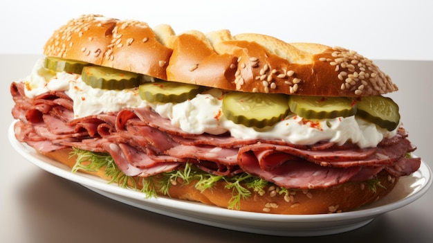 detailed sandwich HD 8K wallpaper Stock Photographic Image