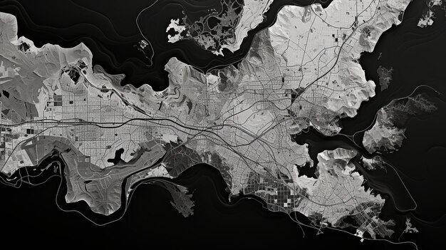 Photo detailed surveying of urban development