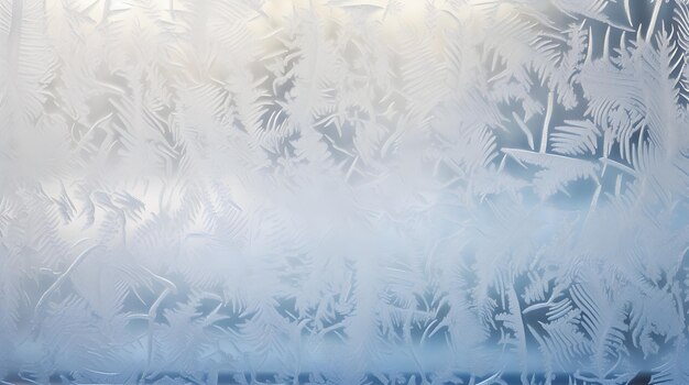 Фото Подробная текстура замороженного окна в холодное зимнее утро