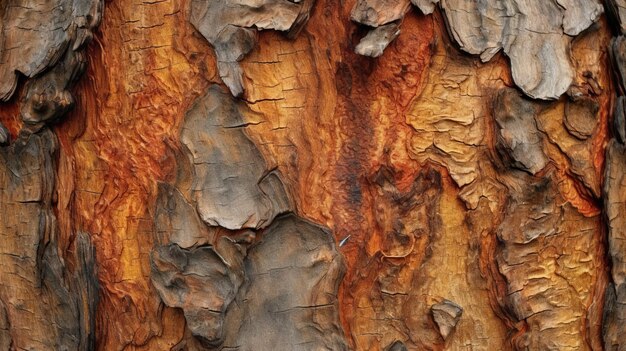 The detailed texture and pattern of tree bark Generative AI