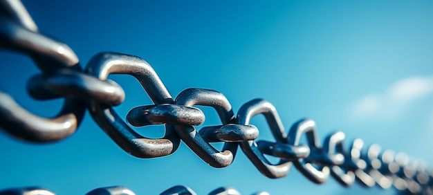 Photo detailed view of chain link fence