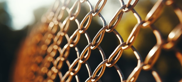 Photo detailed view of chain link fence