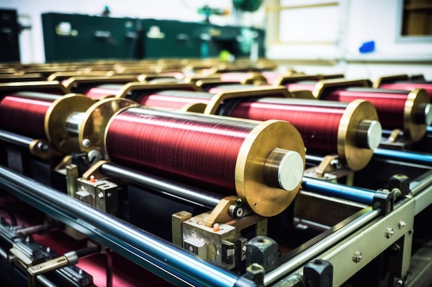 Photo detailed view film rolls entering the drying stage