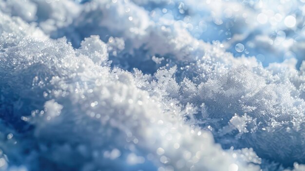 Photo detailed view of snow covered surface ideal for winter themed designs