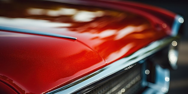 Photo detailed view of a vehicle's exterior highlighting its design and features ai generative