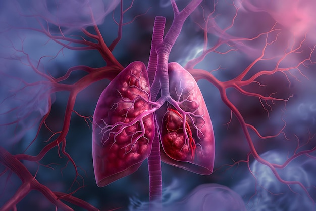 Detailed Visualization of Human Respiratory System Anatomy