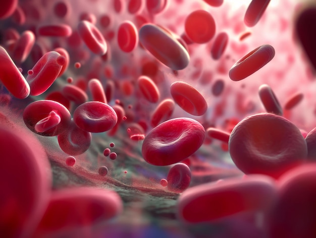 Detailed visualization of red blood cells in a dynamic fluid environment