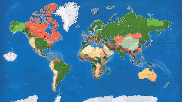 Detailed world map